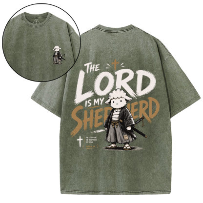 The Lord Is My Shepherd Christian Washed T-Shirt