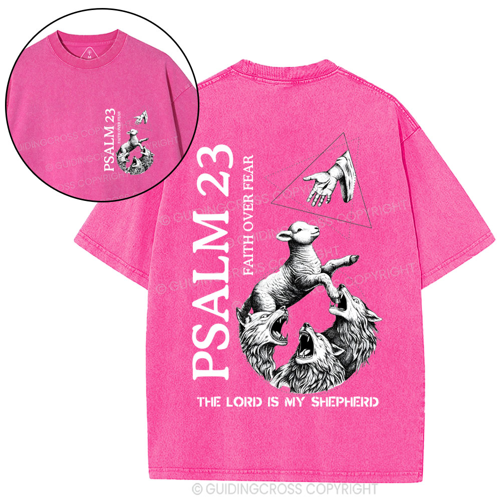 The Lord Is My Shepherd Christian Washed T-Shirt