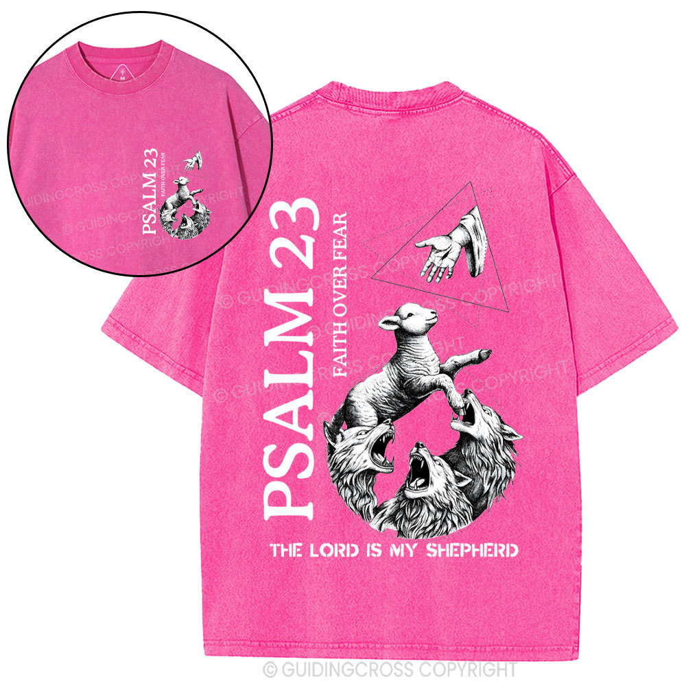 The Lord Is My Shepherd Christian Washed T-Shirt