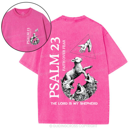 The Lord Is My Shepherd Christian Washed T-Shirt