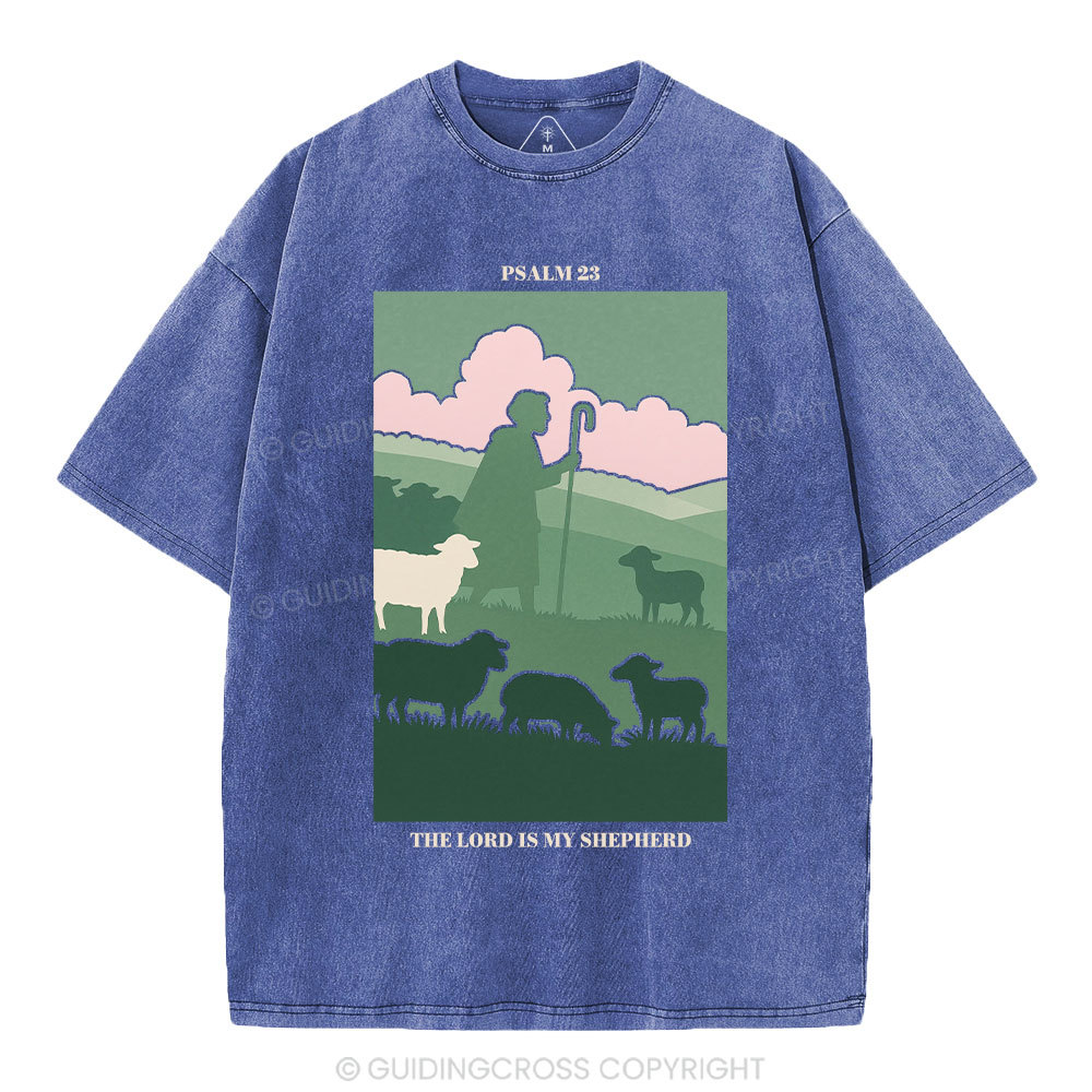 The Lord Is My Shepherd Christian Washed T-Shirt