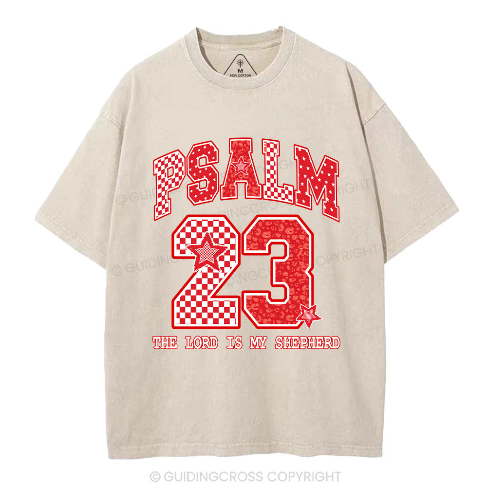 The Lord Is My Shepherd Christian Washed T-Shirt