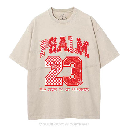 The Lord Is My Shepherd Christian Washed T-Shirt