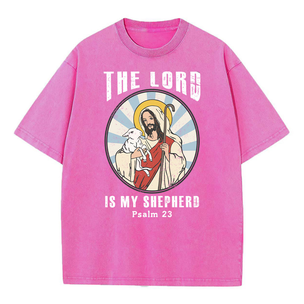 The Lord Is My Shepherd Christian Washed T-Shirt