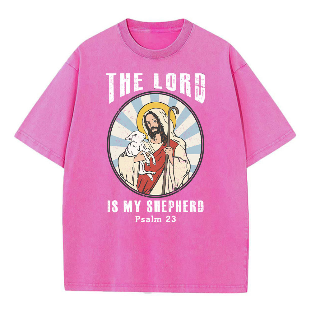 The Lord Is My Shepherd Christian Washed T-Shirt