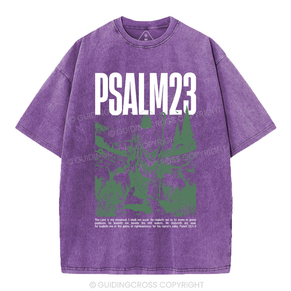 The Lord Is My Shepherd Christian Washed T-Shirt