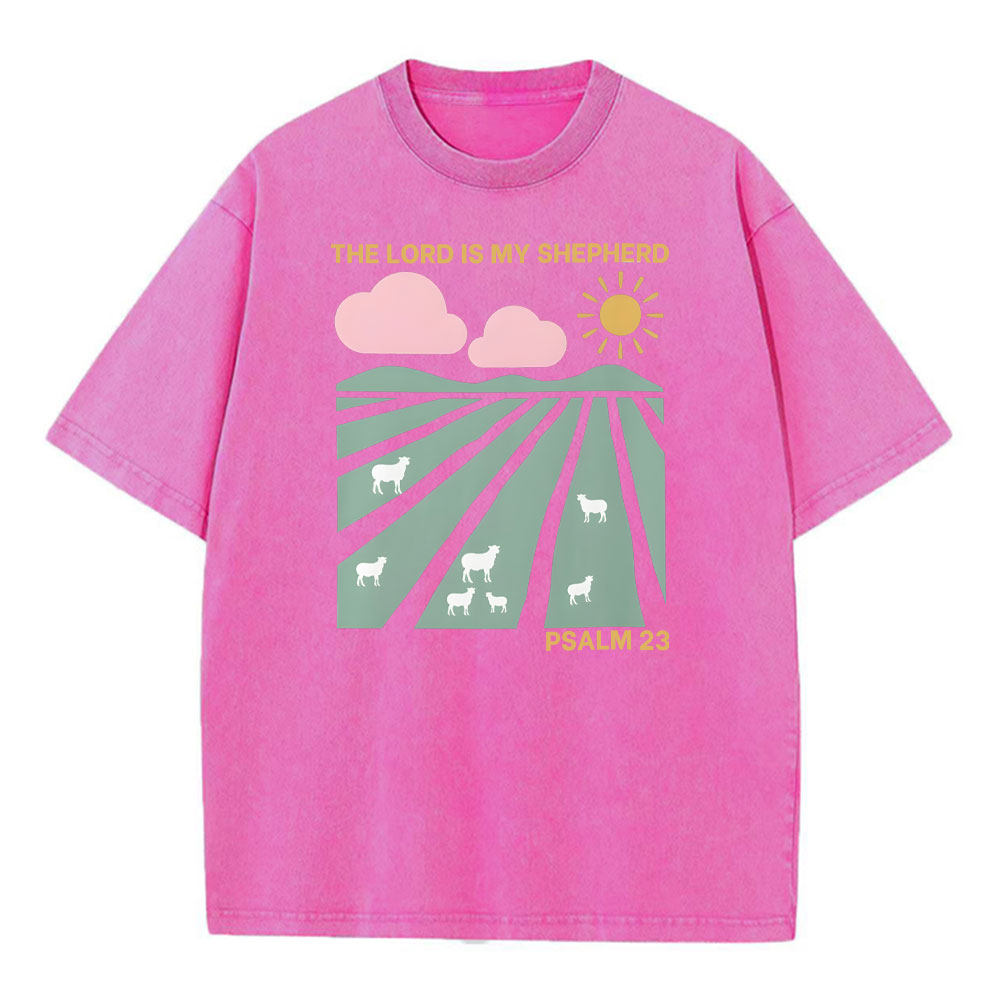 The Lord Is My Shepherd Christian Washed T-Shirt