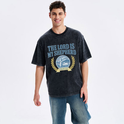 The Lord Is My Shepherd Christian Washed T-Shirt