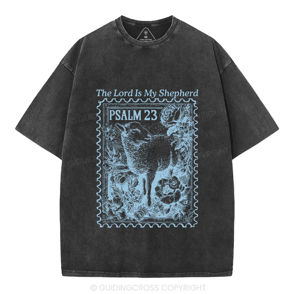 The Lord Is My Shepherd Christian Washed T-Shirt