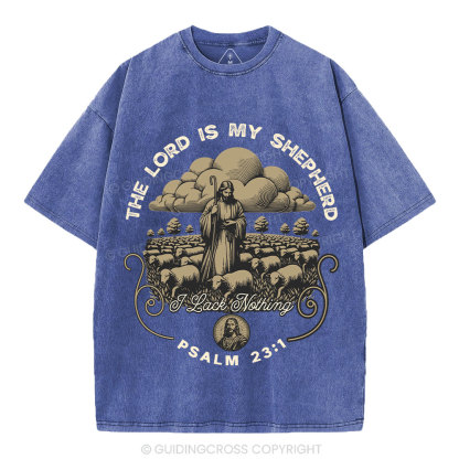 The Lord Is My Shepherd Christian Washed T-Shirt