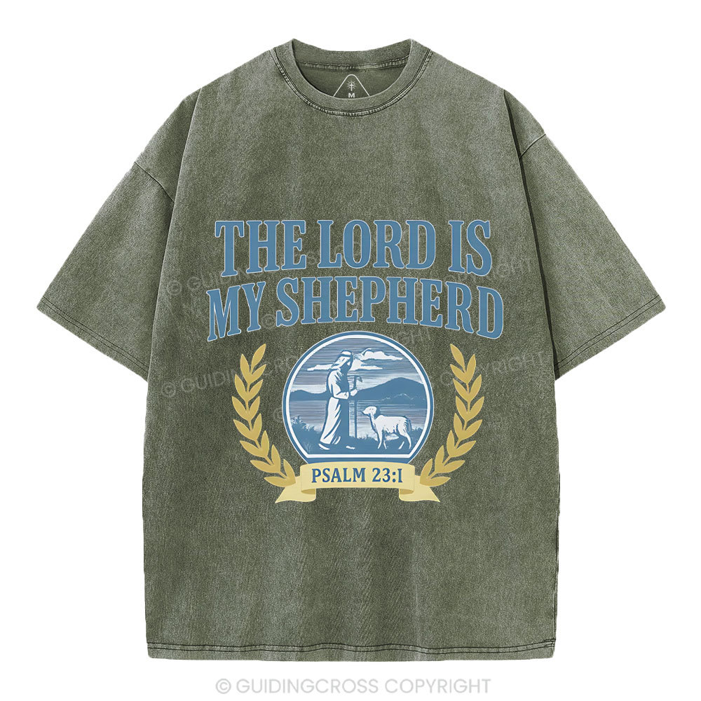 The Lord Is My Shepherd Christian Washed T-Shirt
