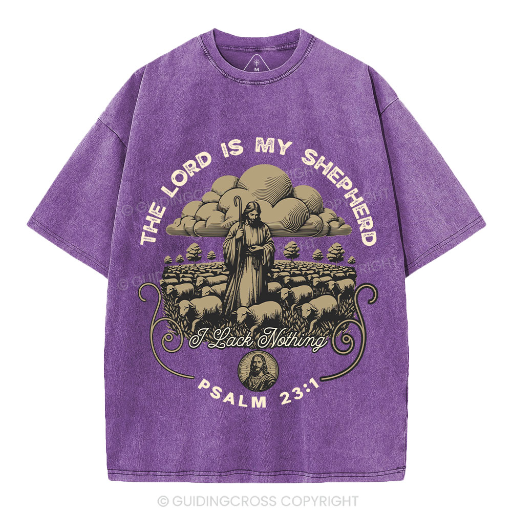 The Lord Is My Shepherd Christian Washed T-Shirt
