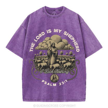 The Lord Is My Shepherd Christian Washed T-Shirt