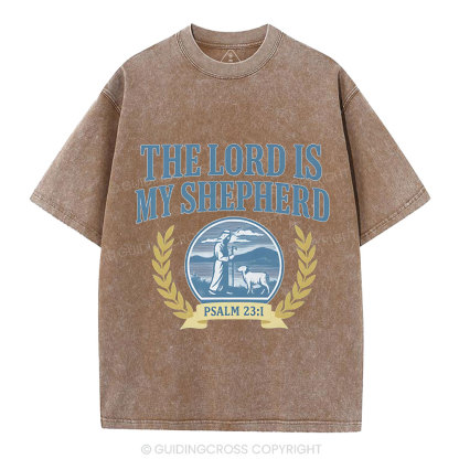 The Lord Is My Shepherd Christian Washed T-Shirt