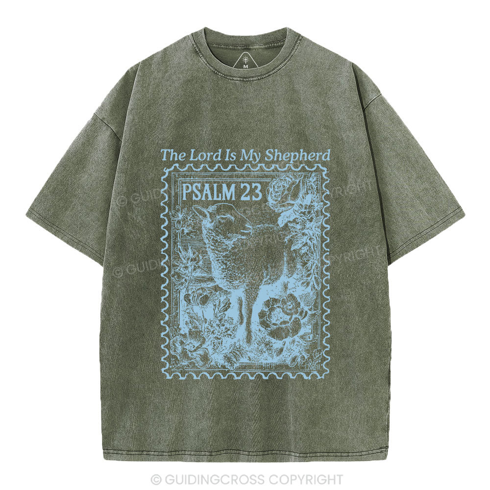 The Lord Is My Shepherd Christian Washed T-Shirt