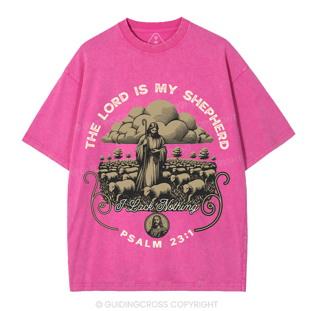 The Lord Is My Shepherd Christian Washed T-Shirt