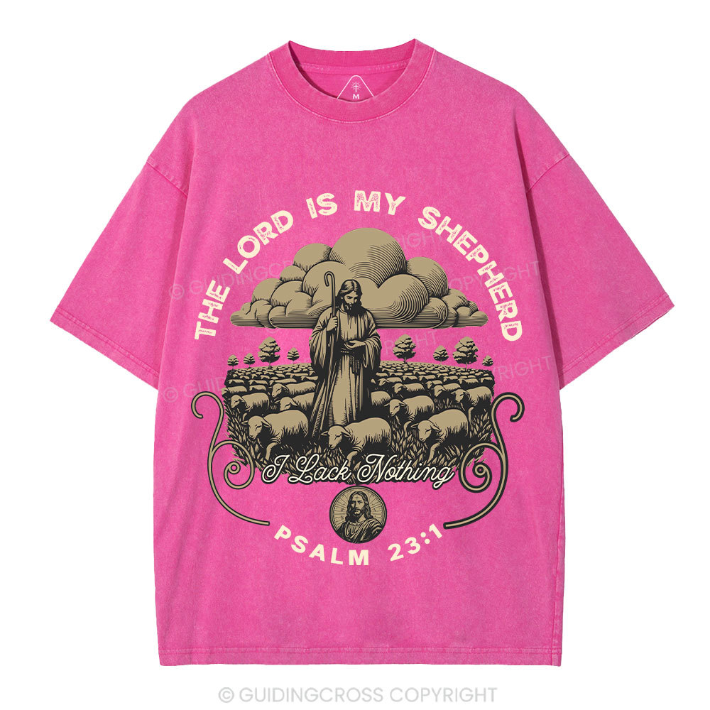 The Lord Is My Shepherd Christian Washed T-Shirt