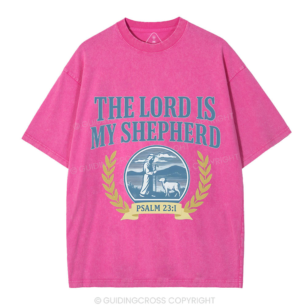 The Lord Is My Shepherd Christian Washed T-Shirt