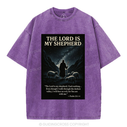 The Lord Is My Shepherd Christian Washed T-Shirt
