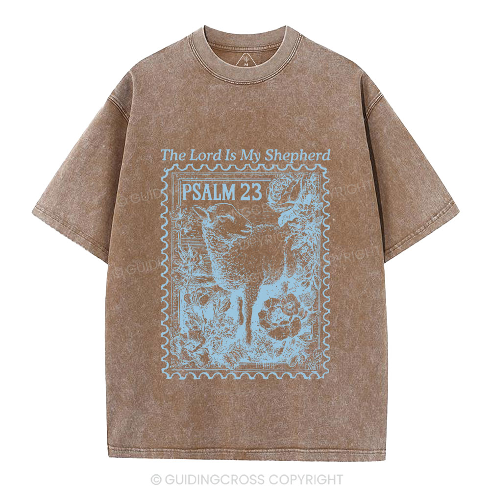 The Lord Is My Shepherd Christian Washed T-Shirt