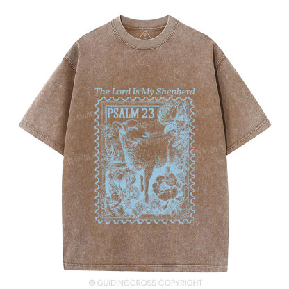 The Lord Is My Shepherd Christian Washed T-Shirt