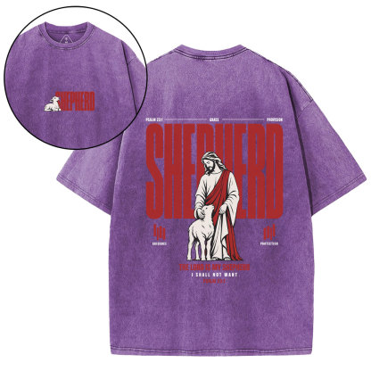 The Lord Is My Shepherd Christian Washed T-Shirt