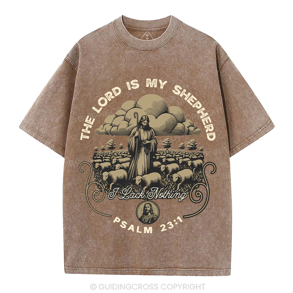 The Lord Is My Shepherd Christian Washed T-Shirt