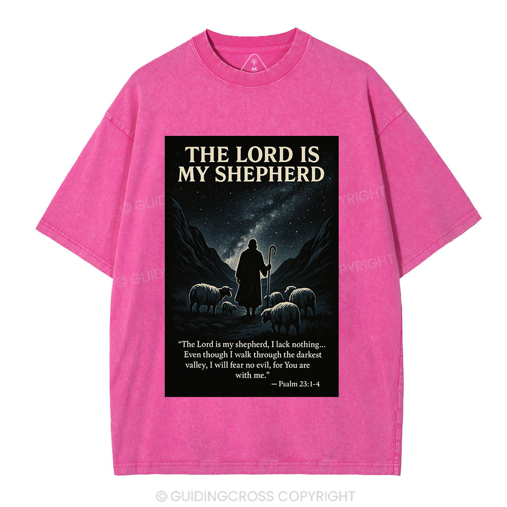 The Lord Is My Shepherd Christian Washed T-Shirt