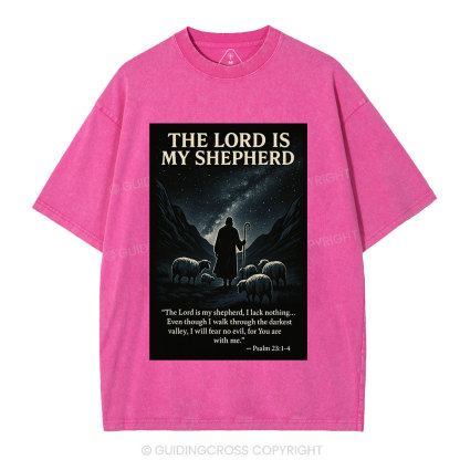 The Lord Is My Shepherd Christian Washed T-Shirt