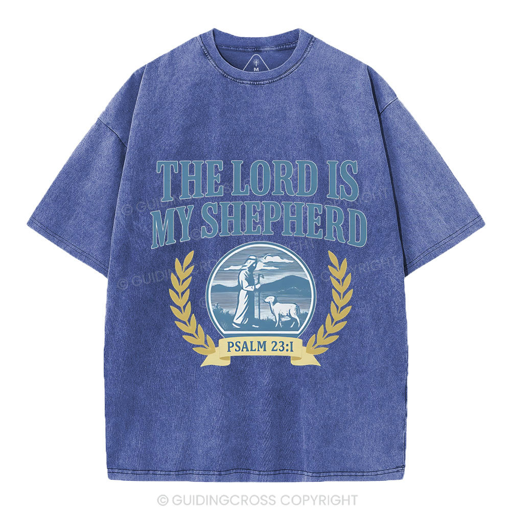 The Lord Is My Shepherd Christian Washed T-Shirt