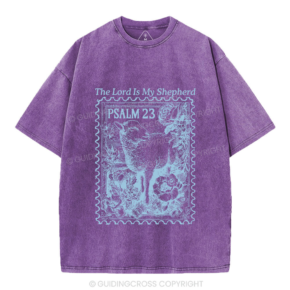 The Lord Is My Shepherd Christian Washed T-Shirt