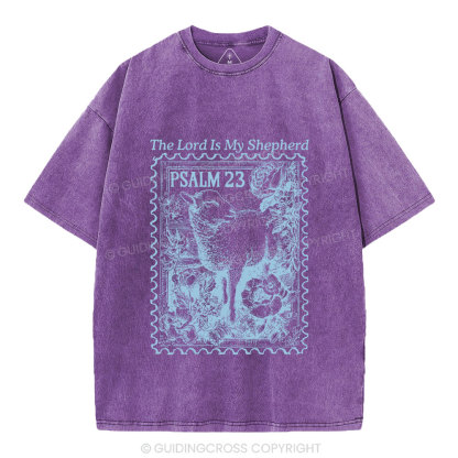 The Lord Is My Shepherd Christian Washed T-Shirt