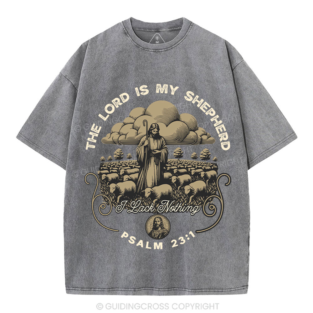 The Lord Is My Shepherd Christian Washed T-Shirt
