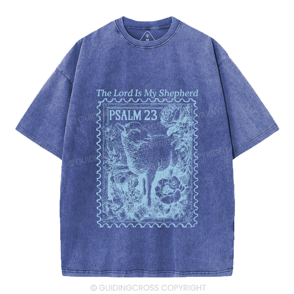 The Lord Is My Shepherd Christian Washed T-Shirt