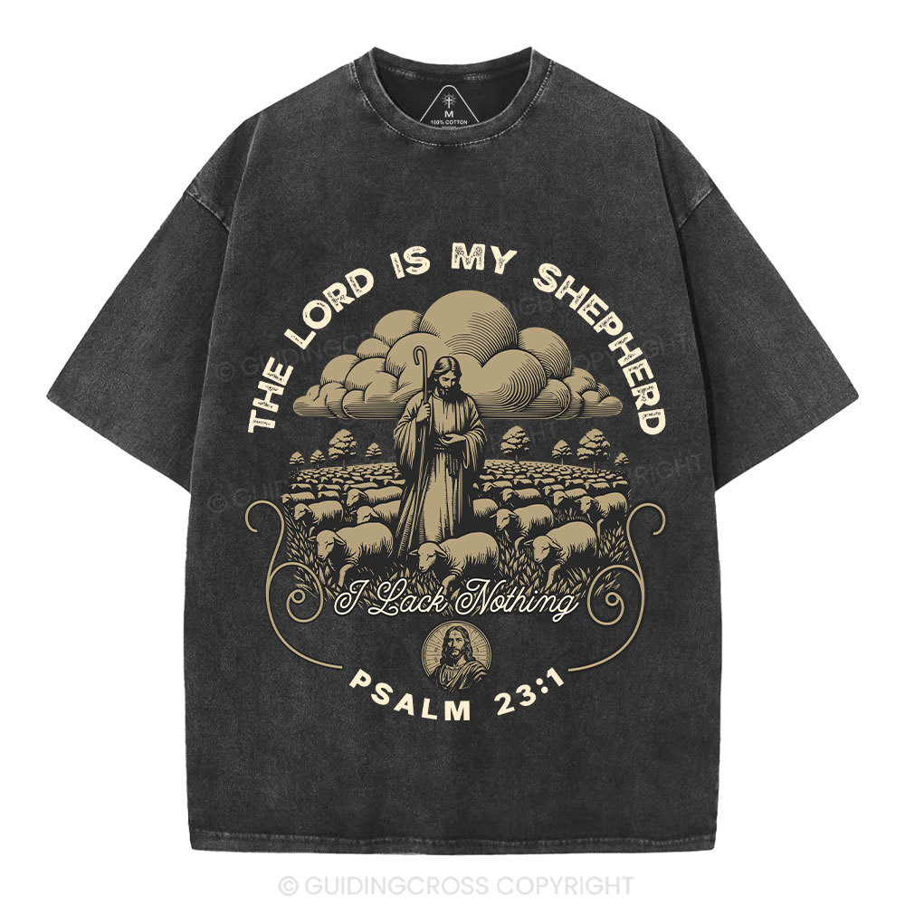 The Lord Is My Shepherd Christian Washed T-Shirt