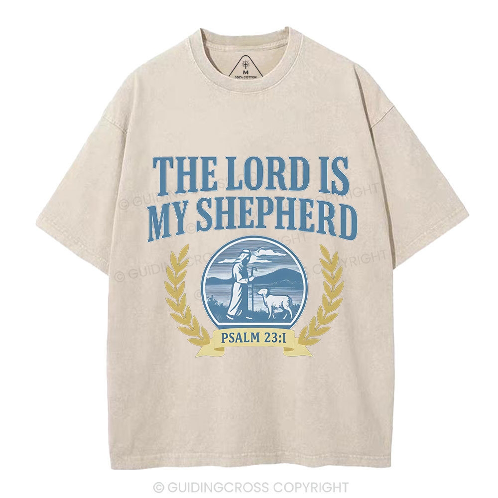 The Lord Is My Shepherd Christian Washed T-Shirt