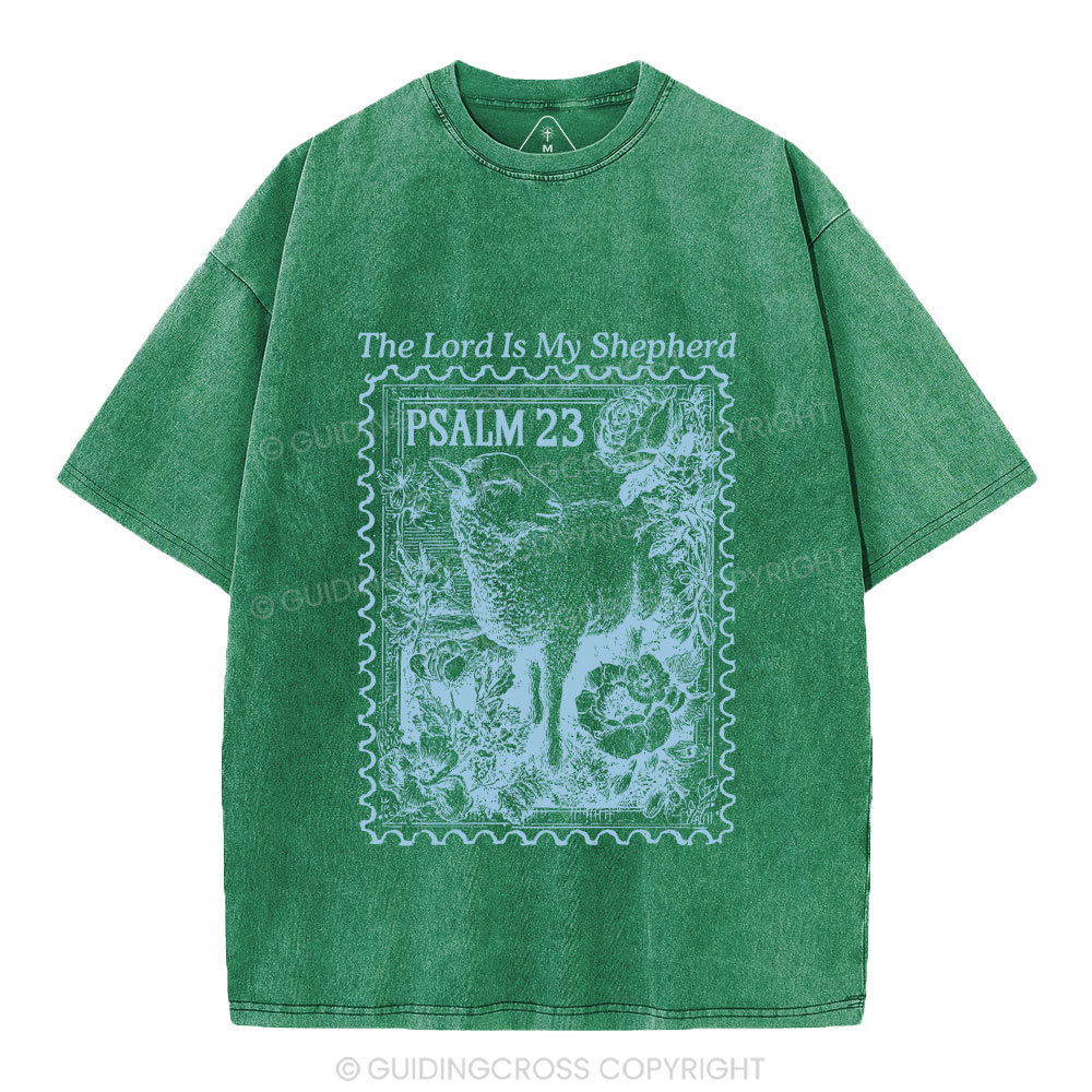 The Lord Is My Shepherd Christian Washed T-Shirt