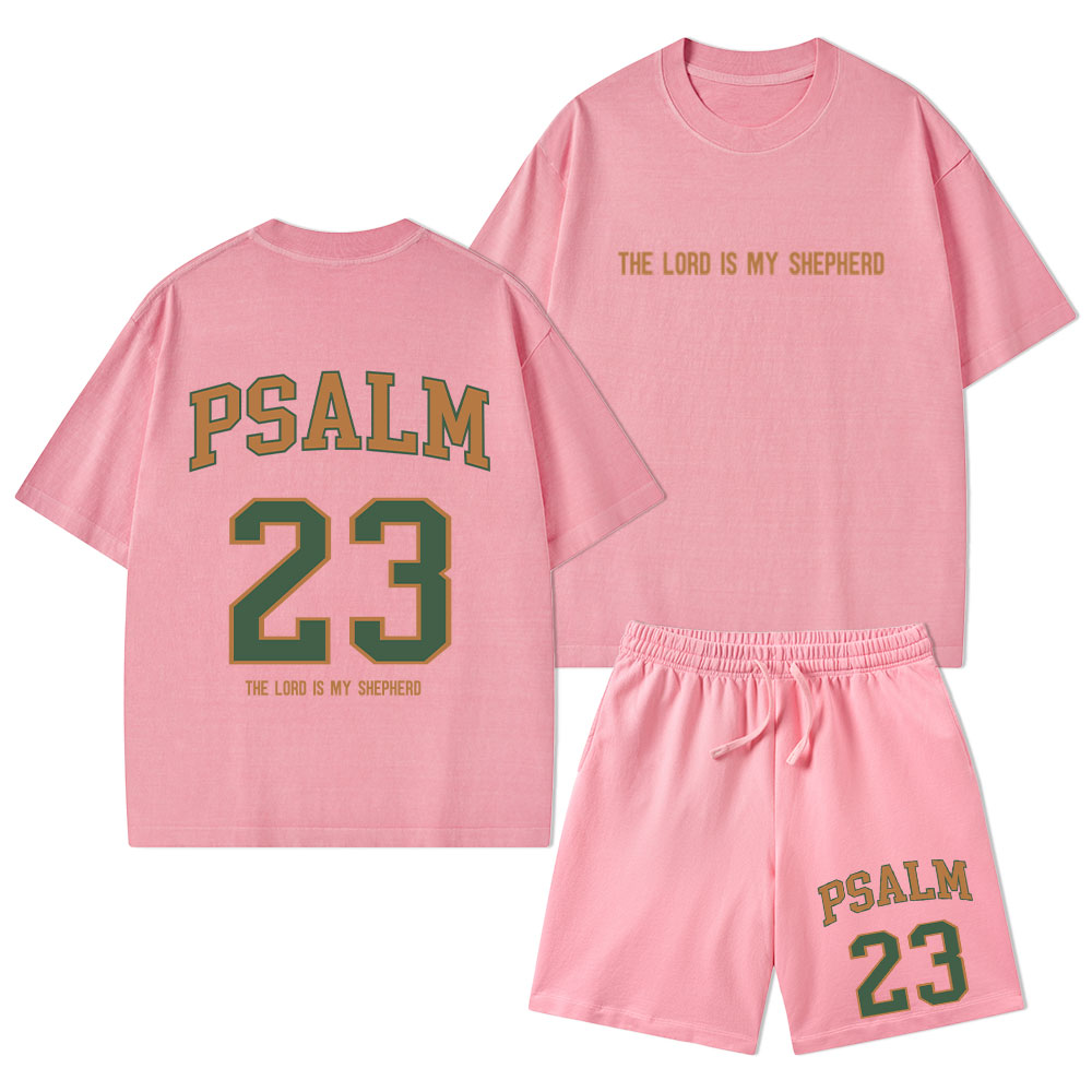 The Lord Is My Shepherd Christian Washed T-Shirt & Shorts