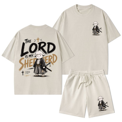 The Lord Is My Shepherd Christian Washed T-Shirt & Shorts 
