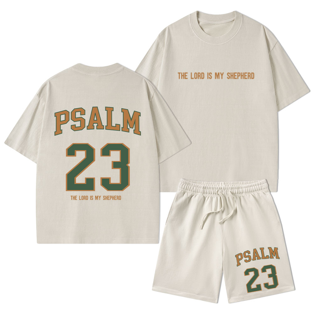 The Lord Is My Shepherd Christian Washed T-Shirt & Shorts