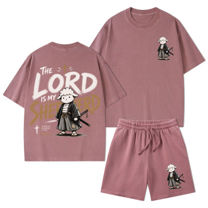 The Lord Is My Shepherd Christian Washed T-Shirt & Shorts 