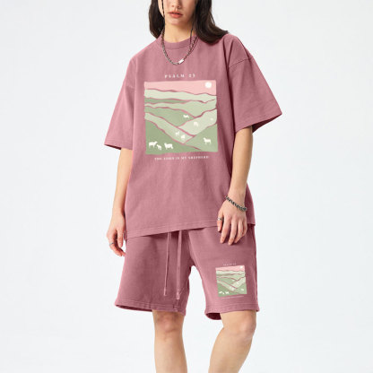 The Lord Is My Shepherd Christian Washed T-Shirt & Shorts