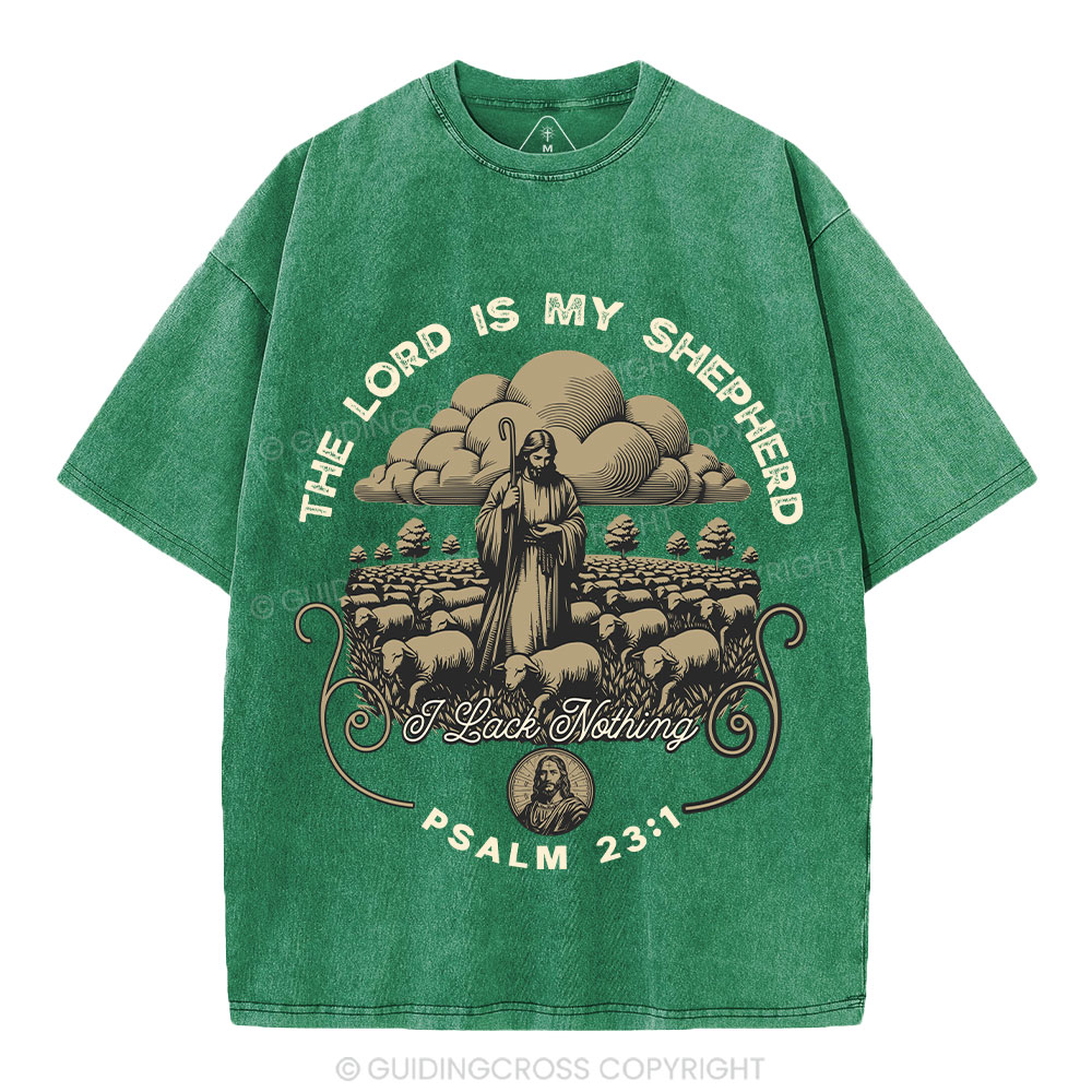 The Lord Is My Shepherd Christian Washed T-Shirt