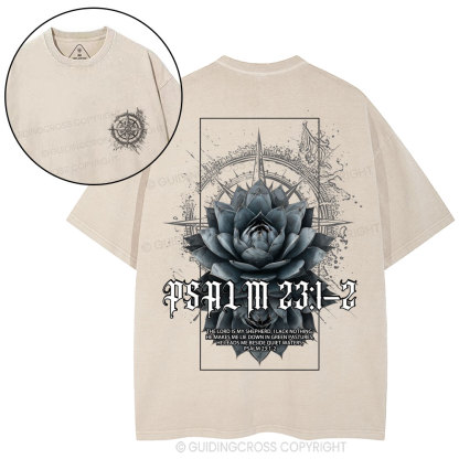 The Lord Is My Shepherd Christian Washed T-Shirt