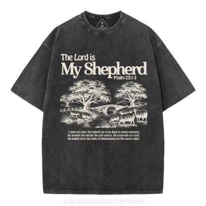 The Lord Is My Shepherd Christian Washed T-Shirt