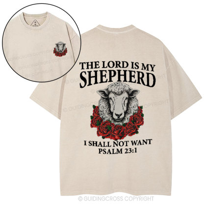 The Lord Is My Shepherd Christian Washed T-Shirt
