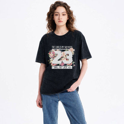 The Lord Is My Shepherd Christian Washed T-Shirt