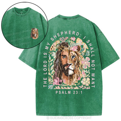The Lord Is My Shepherd Christian Washed T-Shirt