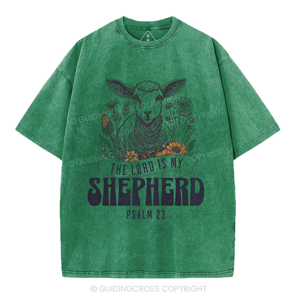The Lord Is My Shepherd Christian Washed T-Shirt