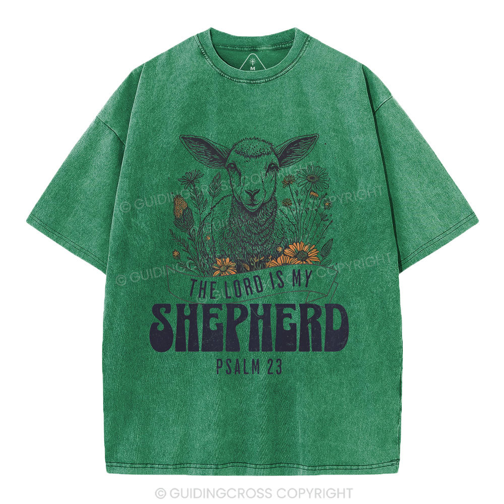 The Lord Is My Shepherd Christian Washed T-Shirt
